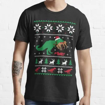 Dinozaver Ugly Pulover Božič Smešno Božično Darilo Vroče Prodaje Klovn Majica s kratkimi rokavi Moški/ženske Natisnjeni Teror Modni T-majice