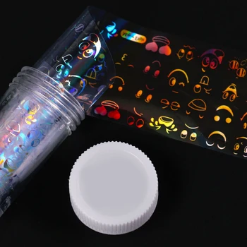 DIY 1 Steklenica Nail Art Transfer Folije za Nohte, Nalepke Nasvet Nalepke za Dekoracijo Modela Metulj Slive Cvet Manikura Orodja Laser Color