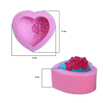 DIY 3D čokolada fondat plesni Torta Dekoraterstvo ročno modeliranje LJUBEZEN silikonsko plesni I LOVE u rose cvet Peko Orodje AU468