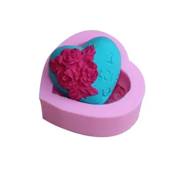 DIY 3D čokolada fondat plesni Torta Dekoraterstvo ročno modeliranje LJUBEZEN silikonsko plesni I LOVE u rose cvet Peko Orodje AU468