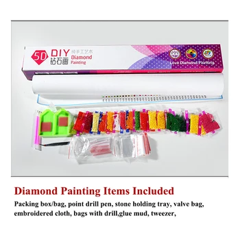 DIY 5D Prodaje Diamond Vezenine, Diamond Mozaik, Risanka Luštna Punca, Cvetlični Pravljice, Diamond Slikarstvo, Navzkrižno Šiv,3D, Dekoracijo