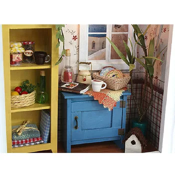 Diy Lutka Hiša Mini Lesene Dollhouses Pohištvo Komplet Igrač za Otroke Foto Okvir Ideje Darilo Lutka Hiše P217