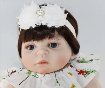 DollMai bebe lutka lutke 57 CM za Celotno Telo, Silikonski Prerojeni Malčki Punčko Kopel Igrača Veren Novorojenčka dekle Baby Doll Bonecas, ki so prerojeni