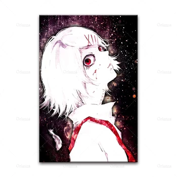 Doma Dekor Wall Art Nordijska Natisni Plakat Modularni Slike Anime Tokyo Ghoul Risanka Fantje Soba, Spalnica Dekoracijo Platno Slikarstvo