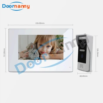 Doornanny Video Interkom IP WiFi Brezžično Smart Video Zvonec Za Dom, Stanovanje, 7Inch VideoDoorPhone PoE Auto evidence