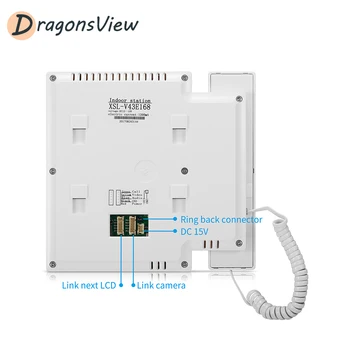 Dragonsview 4.3 Palčni Video Vrata Telefon Žično Zvonec Visual Interkom 1000TVL Rainproof Prostem Plošči Odkleniti za Home Security