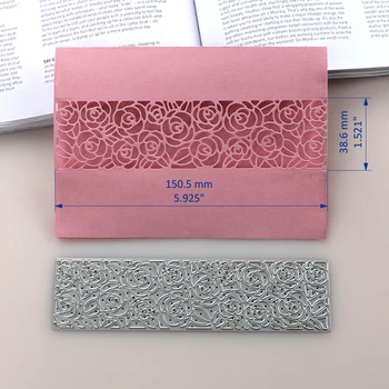 DUOFEN REZANJE KOVIN MATRICE 2019 New rose izrezi meji šablona za DIY papercraft projektov Album Papir Album