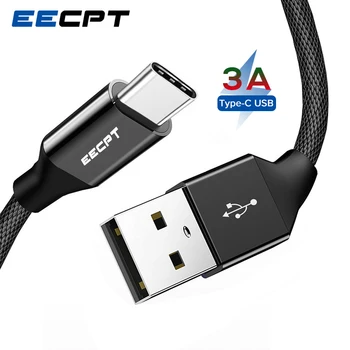 EECPT USB Tip C Kabel 3A Hitro Polnjenje Podatkov Žica Tipa C Telefonski Polnilnik, Kabel za Xiaomi Redmi Opomba 7 Mi 8 9 Samsung S9 USB C Kabel