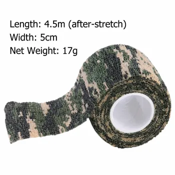 Elastični Prikrivanje Ovijte Trak Povoj Nepremočljiva Prostem Lov Kampiranje Prikrite Camo Vojaške Airsoft Paintball Stretch Povoj