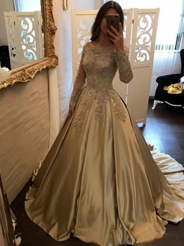 Elegantno 2020Off Ramenski Prom Obleke, Dolge Rokave vestidos de fiesta za Maturo Formalno Večer Maturantskega Oblek po Meri