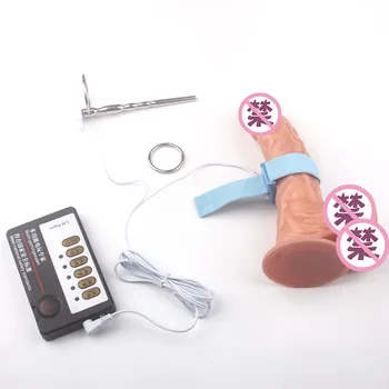 Elektro Šok Medicinske Tematskih Opremo Petelin Obroč Sečnice Kateter Zvoki Električnih Penis Plug Penis Prstan Spolnih Igrač Za Moške
