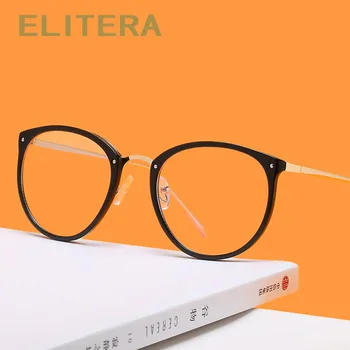 ELITERA Pregleden Računalnik Očal Okvir Ženske Moški Anti Modra Svetloba Okrogle Očala Blokirajo Očala, Optično Spektakel Eyeglass