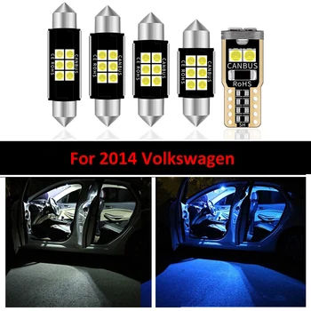 Enostavno Namestite 13 Kos Svetlo Auto Notranjosti LED Žarnice Komplet Za leto Volkswagen VW Jetta 6 MK6 VI Zemljevid Dome Nečimrnosti Ogledalo Lučka