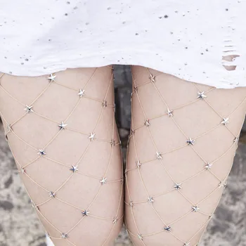 Evropa/USA Seksi Ustvarjalne Ročno ribja mreža Pantyhose Tiste Smešne Nogavice Ženske Modni Votlih Ribjega Očesa Nogavice Mreže Pantyhose