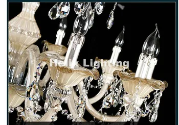 Evropski Šampanjec D150cm H200cm 32 Roke E14 LED Royal Kristalni Lestenec Zlati Hotel Sodobne Kristalni Lestenec Zagotovljena