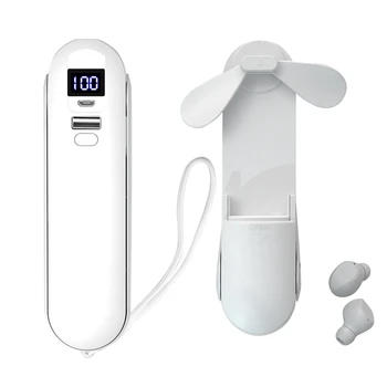 F7 Bluetooth Slušalke, TWS Šport Pritisnite digital display (Digitalni Zaslon Multi-Funkcijo Ventilatorja Polnjenje Box Brezžične Bluetooth Slušalke(Bela)
