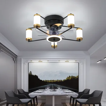 Fan svetilke stropne sodoben minimalističen, spalnica, jedilnica dnevna soba inverter stropni ventilator, lučka