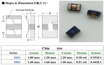 Ferit 0805 39UH 4ma čip induktor Velikost:2.4*1.6 mm visoko gostoto SMT montaže, Novega in izvirnega