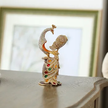 FLETCHER blagovne Znamke Kovinski material ročno pisane slika z diamanti dragocen okras pav oblikovan za dom dekor