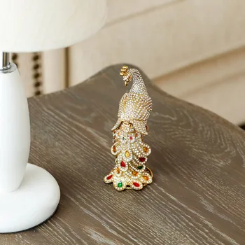 FLETCHER blagovne Znamke Kovinski material ročno pisane slika z diamanti dragocen okras pav oblikovan za dom dekor