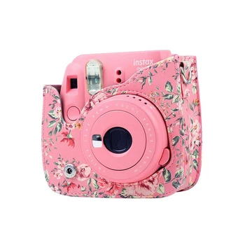 Fujifilm Instax Mini 9 Mini 8 digitalni Fotoaparat Primeru Vrečko PU Usnje Rose Pink Hitra Kamera Torba S Traku Zaščitnik Pokrovček, Torbica
