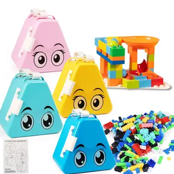 GloryStar DIY Stavbe Puzzle Igrače Prenosna Škatla za Shranjevanje za Darilo Otrok