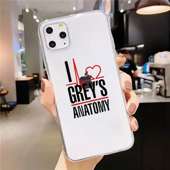 Greys Anatomija Telefon Primeru Pregleden mehko Za iphone 5 5s 5c se 6 6s 7 8 11 12 plus mini x xs xr pro max