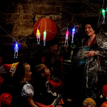 Halloween Okostje Niz Luči 1,5 m 10LEDs Baterija Upravlja Duha Festival Grozo Svetlobe Niz Prostem Dekoracijo Luči