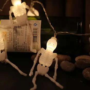 Halloween Okostje Niz Luči 1,5 m 10LEDs Baterija Upravlja Duha Festival Grozo Svetlobe Niz Prostem Dekoracijo Luči