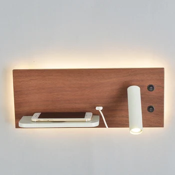 Hartisan USB Wall Lučka za Brezžični Polnilnik, Enostaven Praktično Osvetlitev Spalnice Postelji Branje Stopnice Svetilka, LED Svetloba Rov