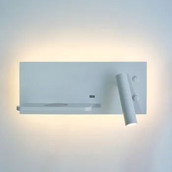 Hartisan USB Wall Lučka za Brezžični Polnilnik, Enostaven Praktično Osvetlitev Spalnice Postelji Branje Stopnice Svetilka, LED Svetloba Rov