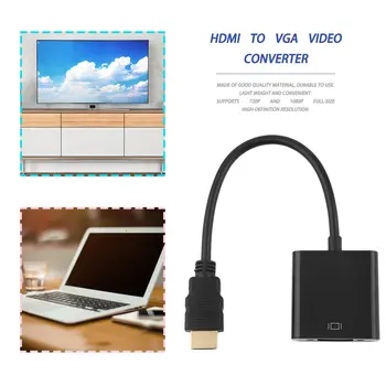 HDMI na VGA Adapter Pretvornik Moški-ženska Polno 1080P Kabli Adapterji HDMI Moški-VGA Ženski Kabel, Kabel za HDTV PC Prenosni DVD