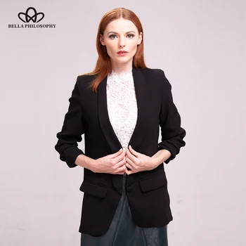 Heydress 2019 jeseni ženske priložnostne novo črno zložiti rokav urad ženski blazer podjetja jakna polka dot tiskanja ženska jakna
