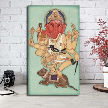 Hindujski Gospod Ganesha HD Ozadje Wall Art Platna, Plakati, Tiskanje Slikarstvo Stenske Slike Umetnine Za Office Dnevni Sobi Doma Dekor