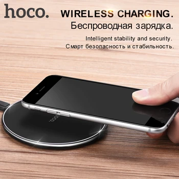 HOCO Qi Brezžični Polnilnik za iPhone X 8 Prenosni Brezžični Polnilnik za Polnjenje Tipke za Samsung Galaxy S8 Plus S7 Rob Xiaomi mi