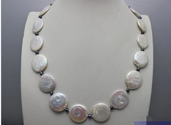 Hot-prodaja +++817 bela Kovanec v obliki sveže vode biserna ogrlica, 19 PALCA