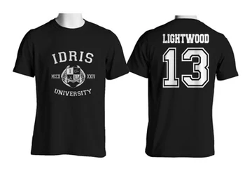 Idris Univerze Shadowhunters majica s kratkimi rokavi moški Lightwood 13 Herondale 91 Lightwood 89 tiskanje kratkih tee NAS plus velikost