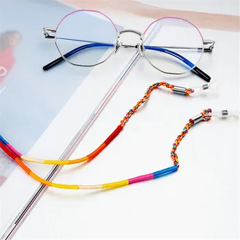 Imixlot 6 Stilov Ročno Mavrične Barve Vezavi Očala Vrv za Ženske Modni Multicolor Anti-izgubil Sončna Očala Trak