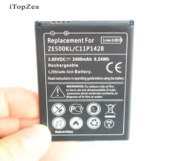 ITopZea 3Pcs 2400mAh / 9.24 Wh C11P1428 Zamenjava Baterije+Univerzalni Polnilec Za Asus Zenfone 2 Zenfone2 Laser ZE500KG ZE500KL