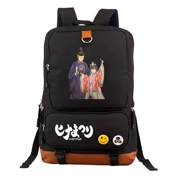 Japonske anime Hinamatsuri Nahrbtnik cosplay Platno Nahrbtnik Tiskanje Potovalna torba Študentov knjiga vrečko Unisex Potovalne Oprtnik