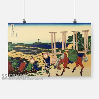 Japonski Ukiyo-e vintage Stil Lesen Okvir Platno Slikarstvo Dekor Wall Art Spalnica Sobi Doma Uokvirjena Dekoracijo Tiskanje Plakata