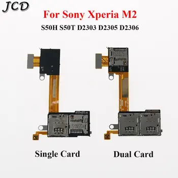 JCD Reže za Kartico SIM Imetnik + TF Card Slot Flex Kabel Za Sony Xperia M2 Aqua S50H S50T D2302 D2303 D2305 D2306 Sim Flex Kabel