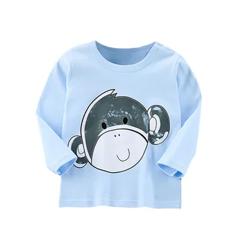 Jeseni Baby T-Majice za Dekle fantje Dolgo Rokavi Otroci Majice Risanka Natisnjeni Vrhovi Tees Priložnostne Bluzo Pomlad