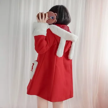 Jeseni in pozimi Japonski mehko sestra srčkan slog lolita retro dekle Lolita plišastih plašč plašč Božični kostum
