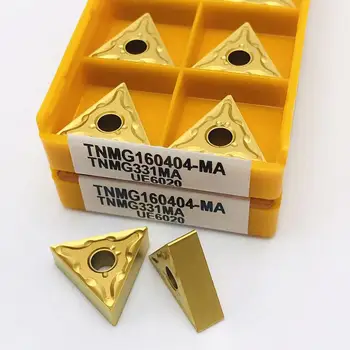 Karbida TNMG160404 MA VP15TF UE6020 US735 novih kakovostnih trikotnik dodelavo kovin, CNC rezkanje orodje, stružnica TNMG orodje za struženje