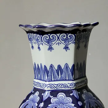 Keramične vaze, Jingdezhen novi Kitajski ročno pobarvane modro in belo porcelana steklenico domači dnevni sobi vile, dekorativni decoratio