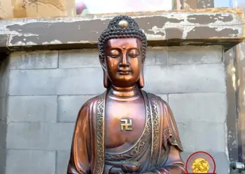 Kitajska Budizem molitev Tathagata Ru Lai Shkyamuni Buda Brona, Bakra Kip