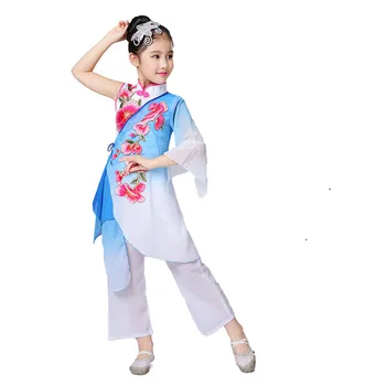 Kitajske Tradicionalne Plesne Kostume Dekleta Nacionalni Yangko, Ples, Oblačila Za Otroke, Ventilator, Krovni Stopnji Uspešnosti Ooriental Kostum 89