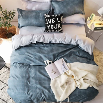 Klasična posteljni set 5 velikost siva modra mreža poletje posteljno perilo 4pcs/set rjuhe kritje nastavite Pastorala posteljo stanja AB strani rjuhe kritje 2020