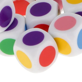 Komplet 10 Kosov Kock in poskuša igrati z 6 barvah za družabne igre Otroci namizne igre Izobraževalne igrače